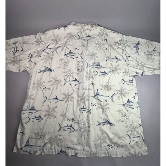 Hook & Tackle Outfitters Button Down Hawaiian Fishing Shirt Marlin, Tuna, - Picture 5 of 6